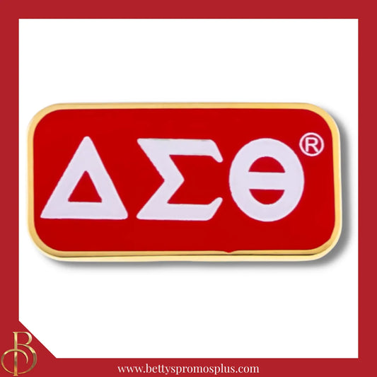 Delta Sigma Theta ΔΣΘ Greek Letters Bar Lapel Pin-Red-Delta Sigma Theta Paraphernalia-Delta Sigma Theta Lapel Pin-Betty's Promos Plus