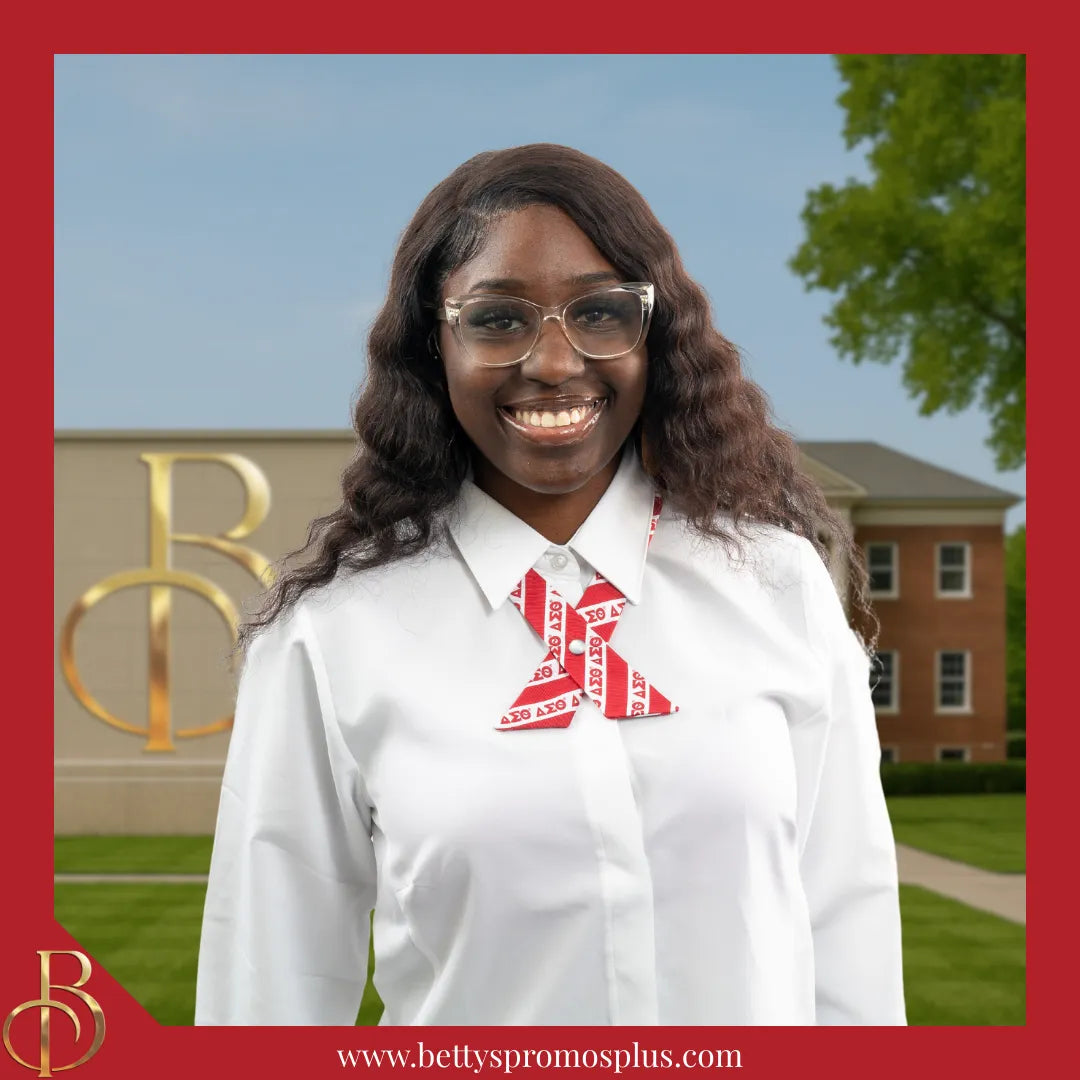 Delta Sigma Theta ΔΣΘ Greek Letters Crossover Bow Tie-Delta Sigma Theta Paraphernalia-Delta Sigma Theta Bow Tie-Betty's Promos Plus