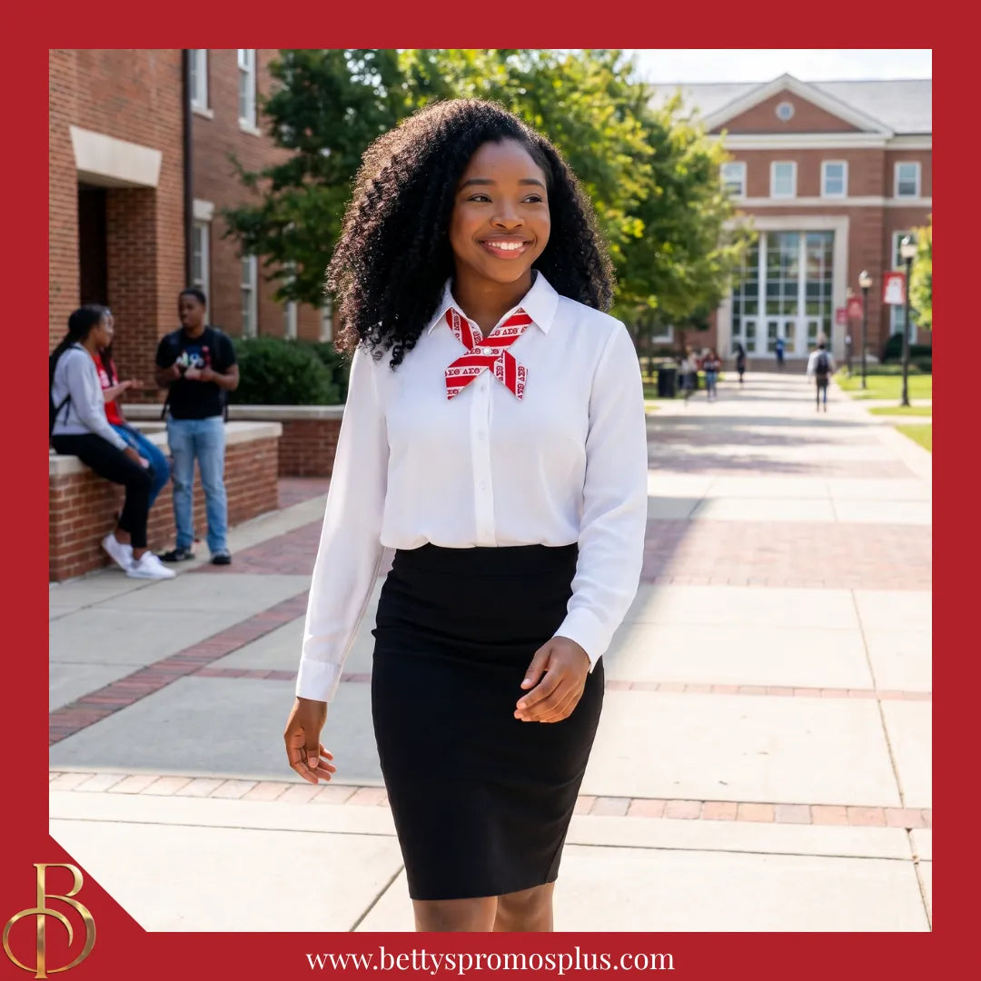 Delta Sigma Theta ΔΣΘ Greek Letters Crossover Bow Tie-Delta Sigma Theta Paraphernalia-Delta Sigma Theta Bow Tie-Betty's Promos Plus