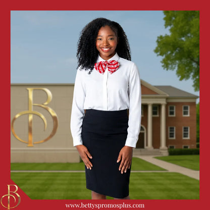 Delta Sigma Theta ΔΣΘ Greek Letters Floppy Bowtie Dress Shirt Bow Tie-Delta Sigma Theta Paraphernalia-Delta Sigma Theta Bow Tie-Betty's Promos Plus