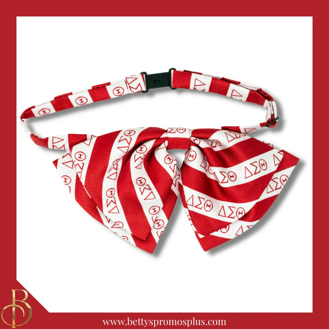 Delta Sigma Theta ΔΣΘ Greek Letters Floppy Bowtie Dress Shirt Bow Tie-Delta Sigma Theta Paraphernalia-Delta Sigma Theta Bow Tie-Betty's Promos Plus