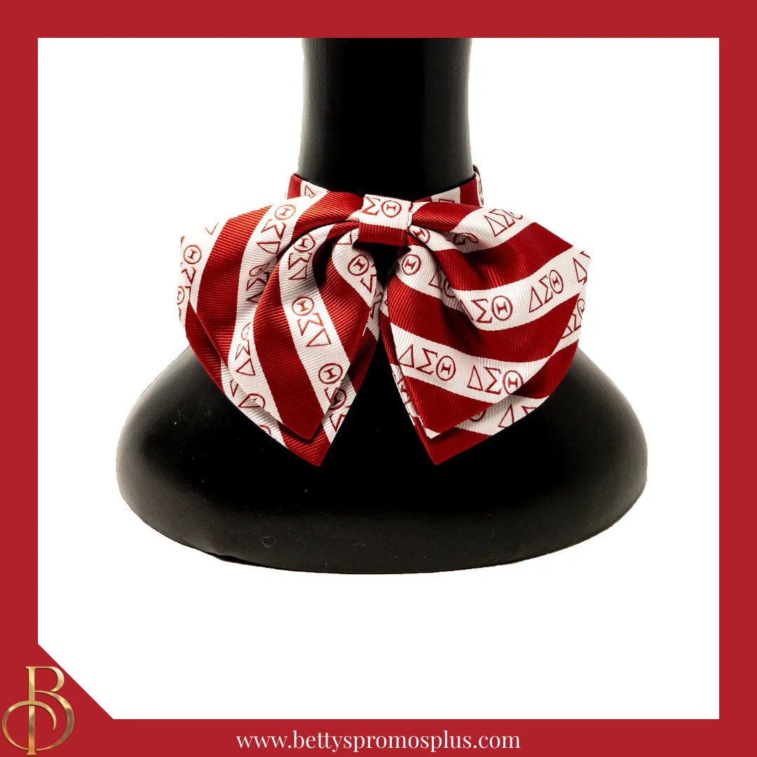 Delta Sigma Theta ΔΣΘ Greek Letters Floppy Bowtie Dress Shirt Bow Tie-Delta Sigma Theta Paraphernalia-Delta Sigma Theta Bow Tie-Betty's Promos Plus