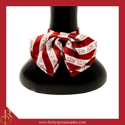 Delta Sigma Theta ΔΣΘ Greek Letters Floppy Bowtie Dress Shirt Bow Tie-Delta Sigma Theta Paraphernalia-Delta Sigma Theta Bow Tie-Betty's Promos Plus