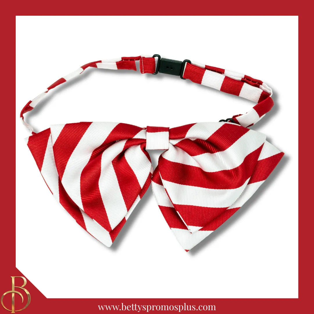 Delta Sigma Theta ΔΣΘ Greek Letters Floppy Bowtie Dress Shirt Bow Tie-Red-Without ΔΣΘ Letters-Delta Sigma Theta Paraphernalia-Delta Sigma Theta Bow Tie-Betty's Promos Plus