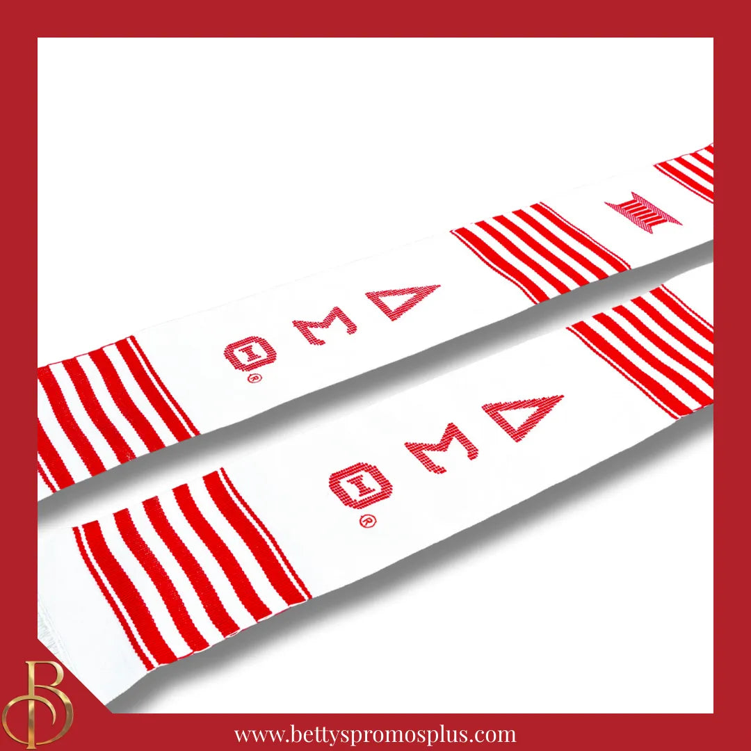 Delta Sigma Theta ΔΣΘ Greek Letters Kente Cloth Graduation Stole-Delta Sigma Theta Paraphernalia-Delta Sigma Theta Graduation Stole-Betty's Promos Plus