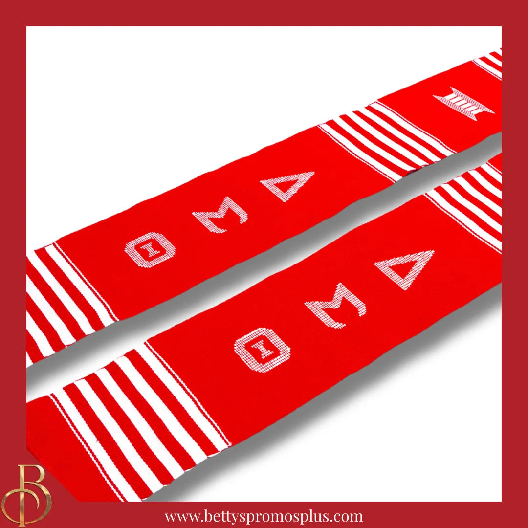 Delta Sigma Theta ΔΣΘ Greek Letters Kente Cloth Graduation Stole-Delta Sigma Theta Paraphernalia-Delta Sigma Theta Graduation Stole-Betty's Promos Plus
