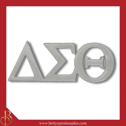 Delta Sigma Theta ΔΣΘ Greek Letters Lapel Pin-Silver-Delta Sigma Theta Paraphernalia-Delta Sigma Theta Lapel Pin-Betty's Promos Plus