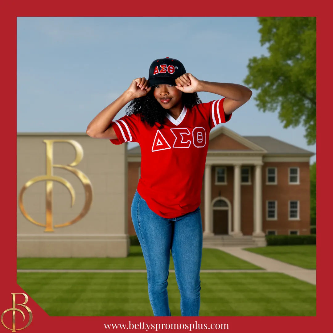 Delta Sigma Theta ΔΣΘ Greek Letters Mesh Flex Fit Embroidered Hat-Delta Sigma Theta Paraphernalia-Delta Sigma Theta Hats-Betty's Promos Plus