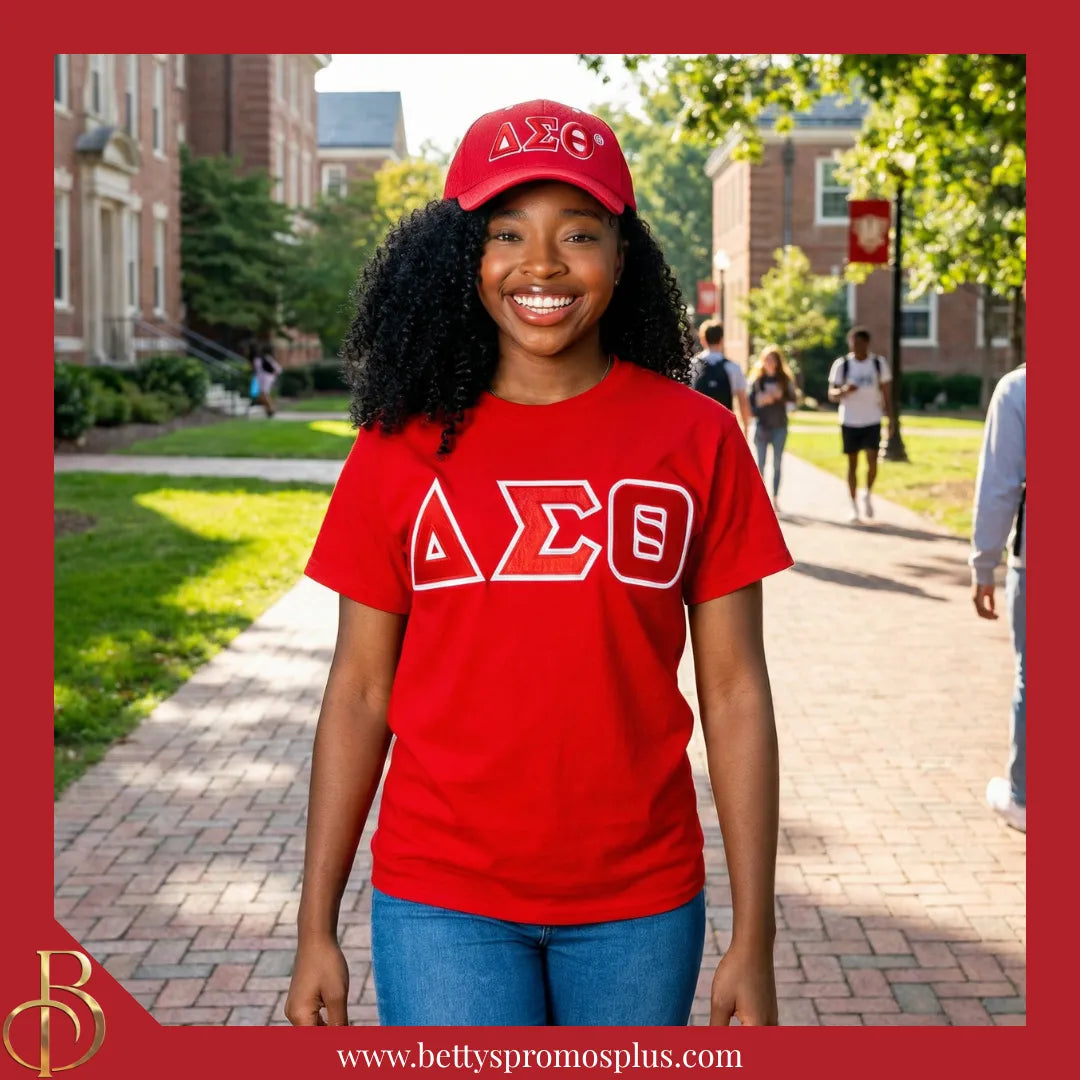 Delta Sigma Theta ΔΣΘ Greek Letters Mesh Flex Fit Embroidered Hat-Delta Sigma Theta Paraphernalia-Delta Sigma Theta Hats-Betty's Promos Plus