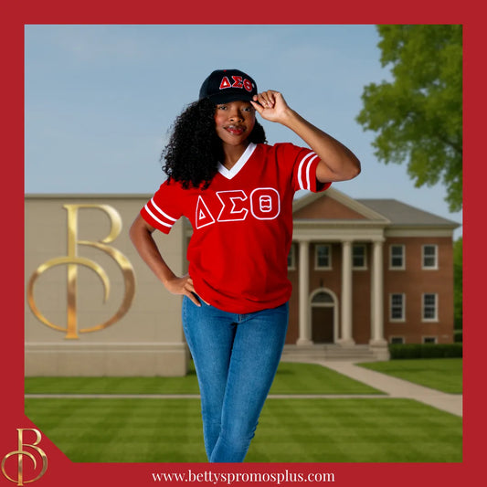 Delta Sigma Theta ΔΣΘ Greek Letters Mesh Flex Fit Embroidered Hat-Delta Sigma Theta Paraphernalia-Delta Sigma Theta Hats-Betty's Promos Plus