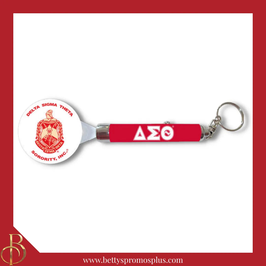 Delta Sigma Theta ΔΣΘ Keychain LED Flashlight Pen Light-Delta Sigma Theta Paraphernalia-Delta Sigma Theta Pen Light-Betty's Promos Plus