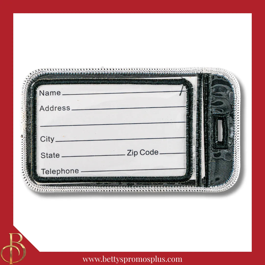 Delta Sigma Theta ΔΣΘ Lady Fortitude Embroidered Luggage Tag-Delta Sigma Theta Paraphernalia-Delta Sigma Theta Luggage Tag-Betty's Promos Plus