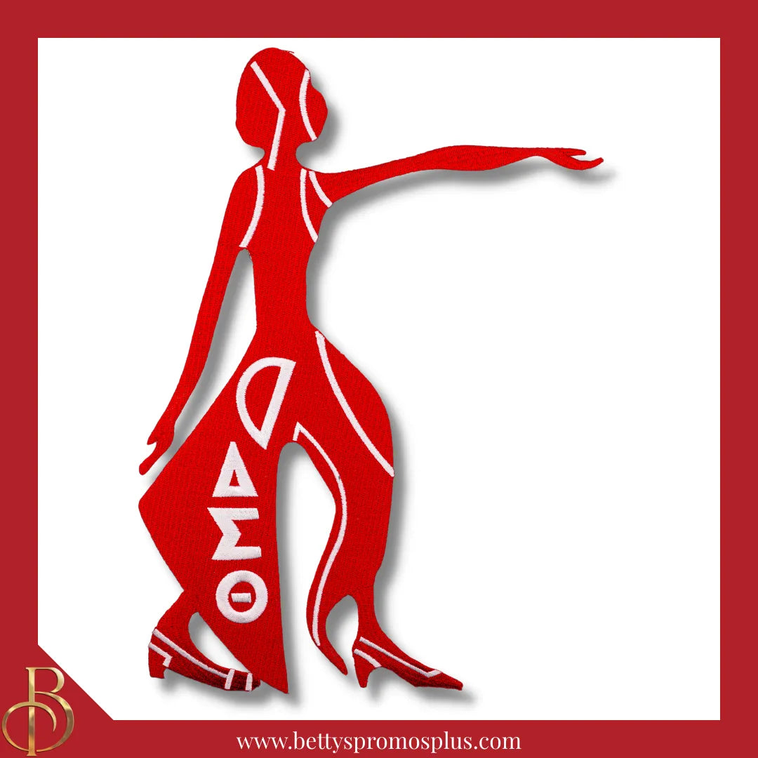 Delta Sigma Theta ΔΣΘ Lady Fortitude Embroidered Patch-Delta Sigma Theta Paraphernalia-Delta Sigma Theta Patch-Betty's Promos Plus