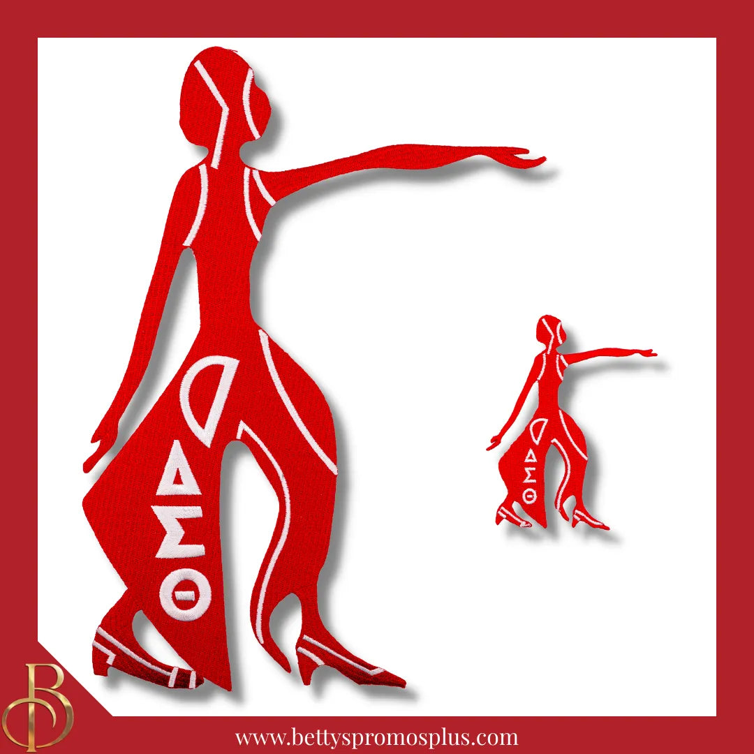 Delta Sigma Theta ΔΣΘ Lady Fortitude Embroidered Patch-Delta Sigma Theta Paraphernalia-Delta Sigma Theta Patch-Betty's Promos Plus