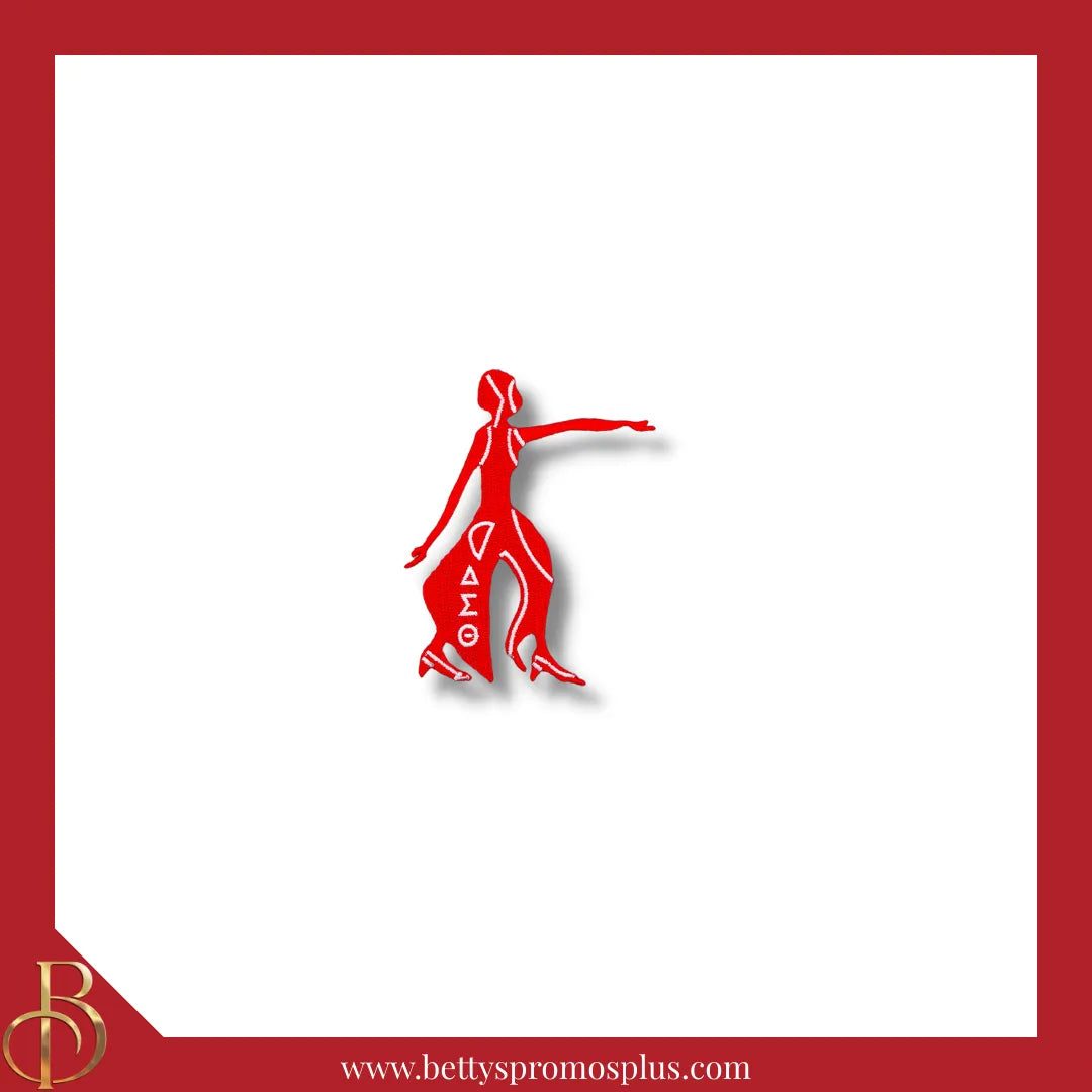 Delta Sigma Theta ΔΣΘ Lady Fortitude Embroidered Patch-Small - 3"-Delta Sigma Theta Paraphernalia-Delta Sigma Theta Patch-Betty's Promos Plus