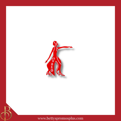 Delta Sigma Theta ΔΣΘ Lady Fortitude Embroidered Patch-Small - 3"-Delta Sigma Theta Paraphernalia-Delta Sigma Theta Patch-Betty's Promos Plus