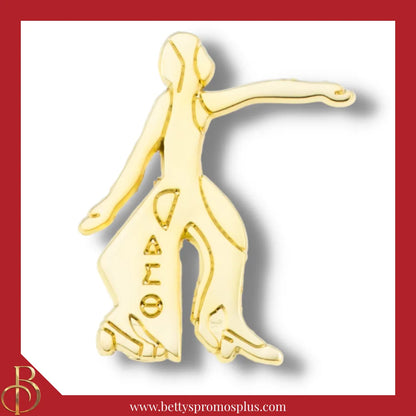 Delta Sigma Theta ΔΣΘ Lady Fortitude Sorority Lapel Pin-Gold-Delta Sigma Theta Paraphernalia-Delta Sigma Theta Lapel Pin-Betty's Promos Plus