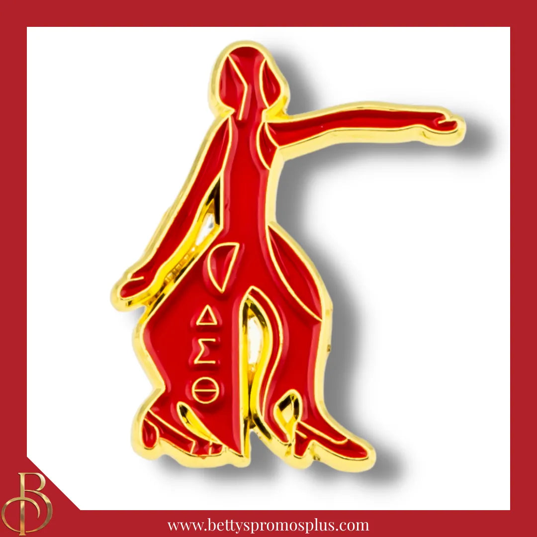 Delta Sigma Theta ΔΣΘ Lady Fortitude Sorority Lapel Pin-Red-Delta Sigma Theta Paraphernalia-Delta Sigma Theta Lapel Pin-Betty's Promos Plus