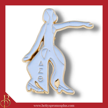 Delta Sigma Theta ΔΣΘ Lady Fortitude Sorority Lapel Pin-White-Delta Sigma Theta Paraphernalia-Delta Sigma Theta Lapel Pin-Betty's Promos Plus