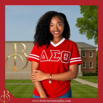 Delta Sigma Theta ΔΣΘ Legacy Beaded Stretch Bracelet with ΔΣΘ Charm-Delta Sigma Theta Paraphernalia-Delta Sigma Theta Bracelet-Betty's Promos Plus