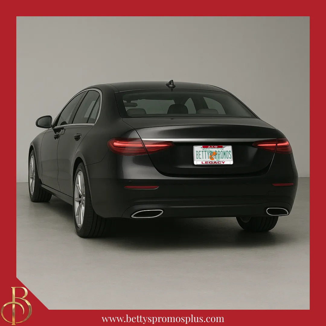 Delta Sigma Theta ΔΣΘ Legacy Chrome Laser Engraved Mirrored Acrylic Auto Tag License Plate Frame-Delta Sigma Theta Paraphernalia-Delta Sigma Theta Auto Tag Frame-Betty's Promos Plus