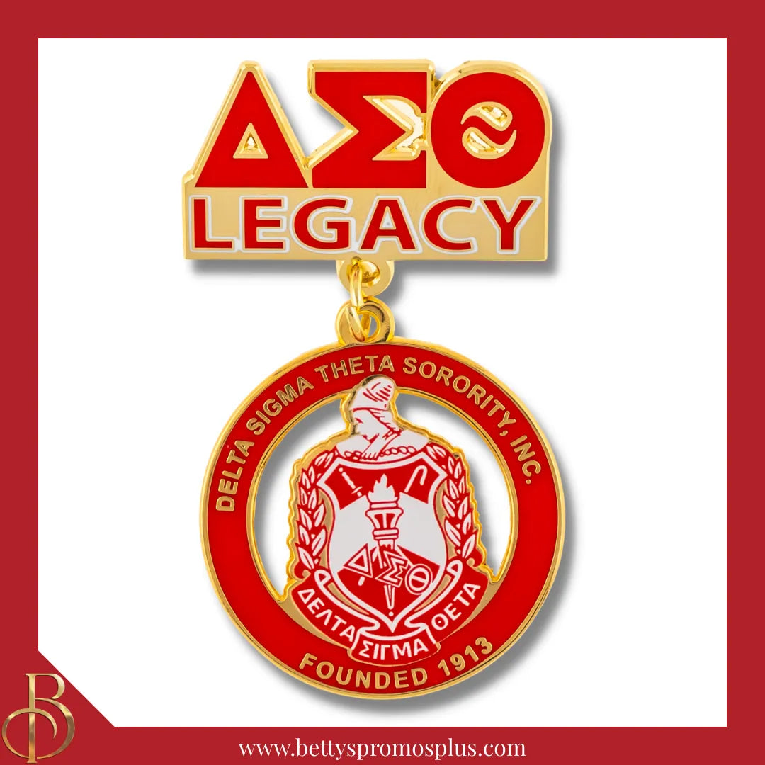 Delta Sigma Theta ΔΣΘ Legacy Medallion Greek Lapel Pin-Delta Sigma Theta Paraphernalia-Delta Sigma Theta Lapel Pin-Betty's Promos Plus