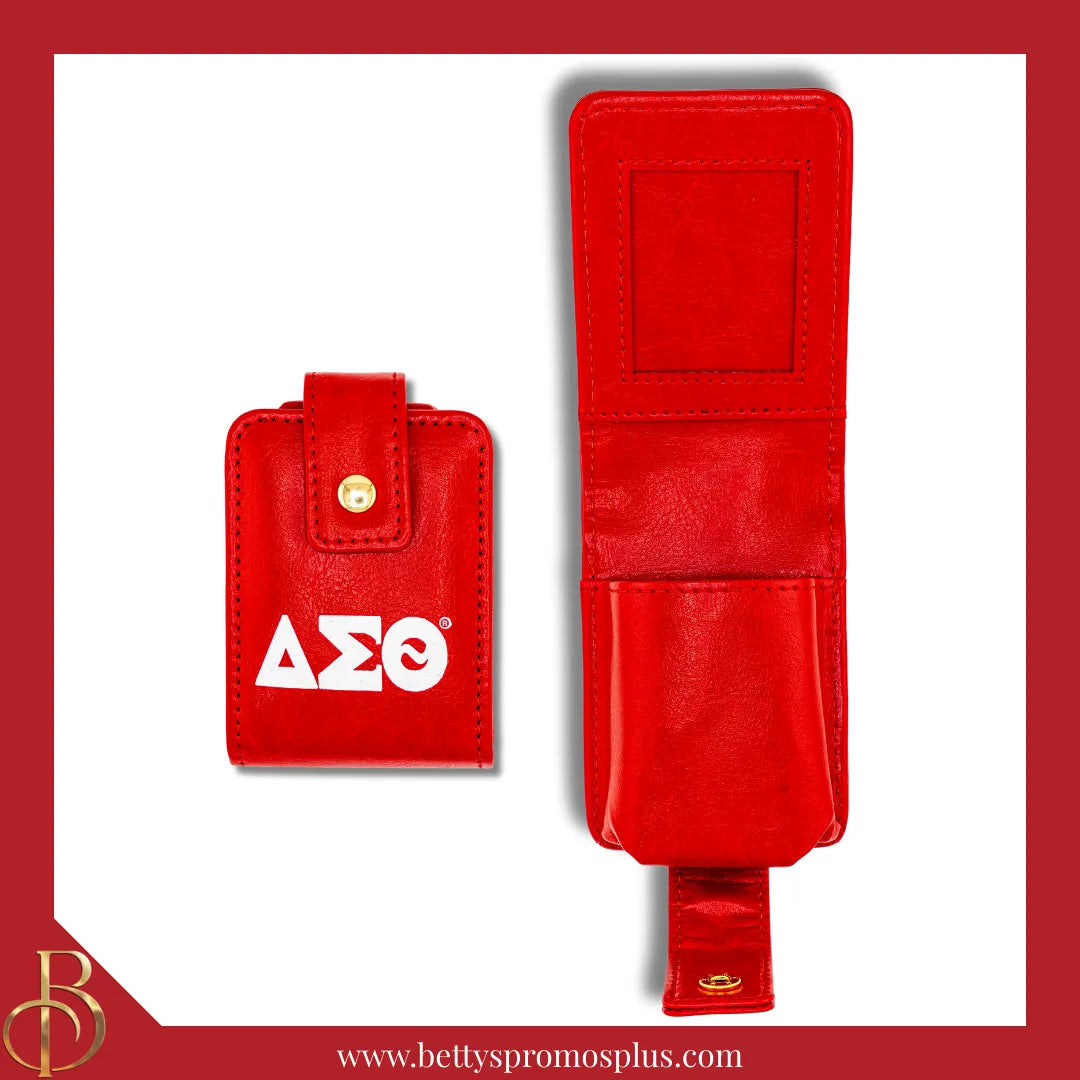 Delta Sigma Theta ΔΣΘ Lipstick Holder Travel Lipstick Case Dual Lip Balm Holder-Delta Sigma Theta Paraphernalia-Delta Sigma Theta Lipstick Cover-Betty's Promos Plus
