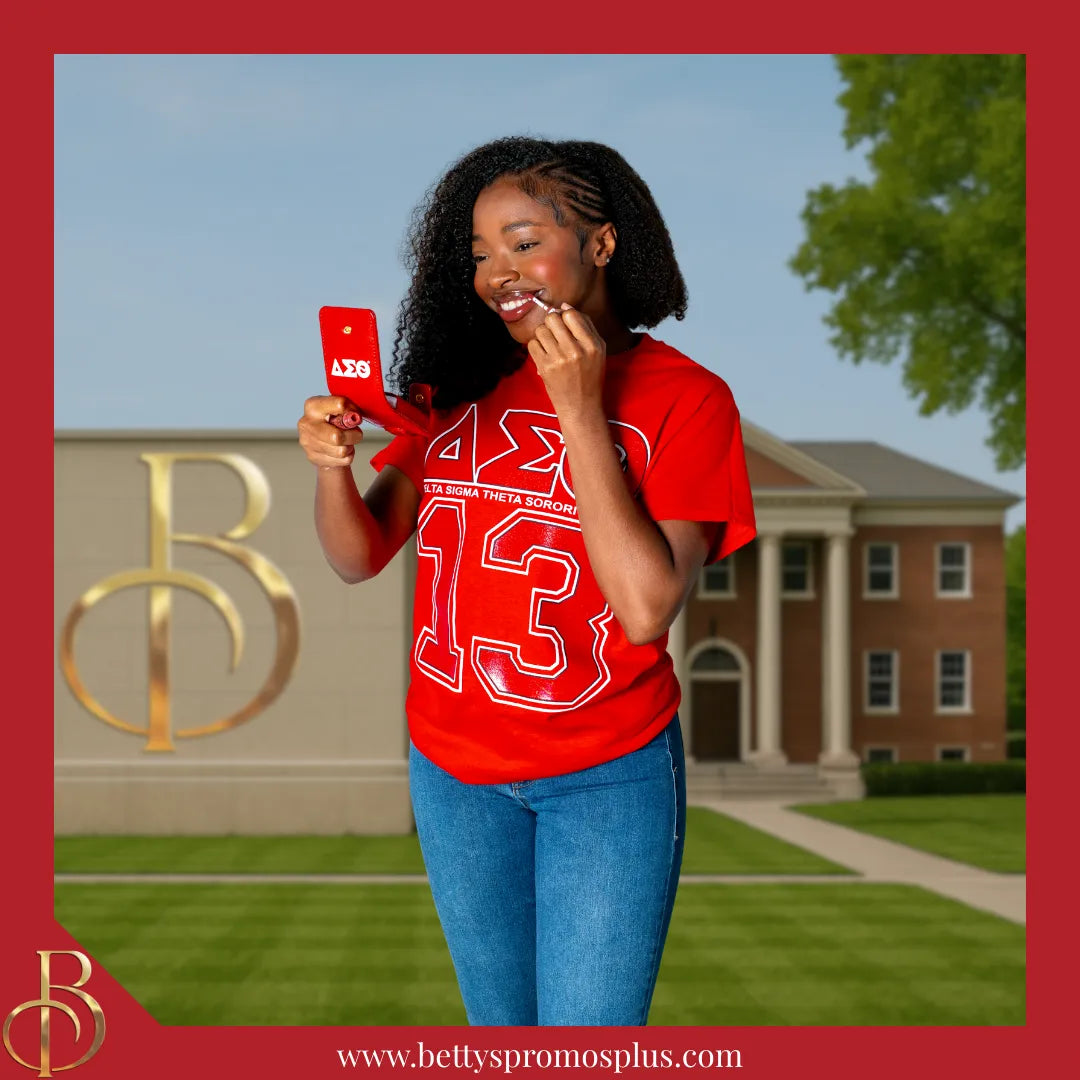 Delta Sigma Theta ΔΣΘ Lipstick Holder Travel Lipstick Case Dual Lip Balm Holder-Delta Sigma Theta Paraphernalia-Delta Sigma Theta Lipstick Cover-Betty's Promos Plus