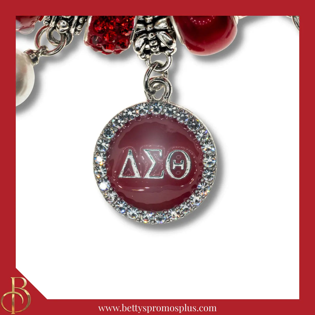 Delta Sigma Theta ΔΣΘ Multi Charm Necklace-Delta Sigma Theta Paraphernalia-Delta Sigma Theta Necklace-Betty's Promos Plus