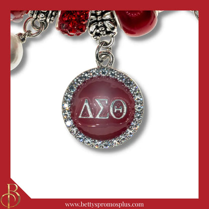 Delta Sigma Theta ΔΣΘ Multi Charm Necklace-Delta Sigma Theta Paraphernalia-Delta Sigma Theta Necklace-Betty's Promos Plus