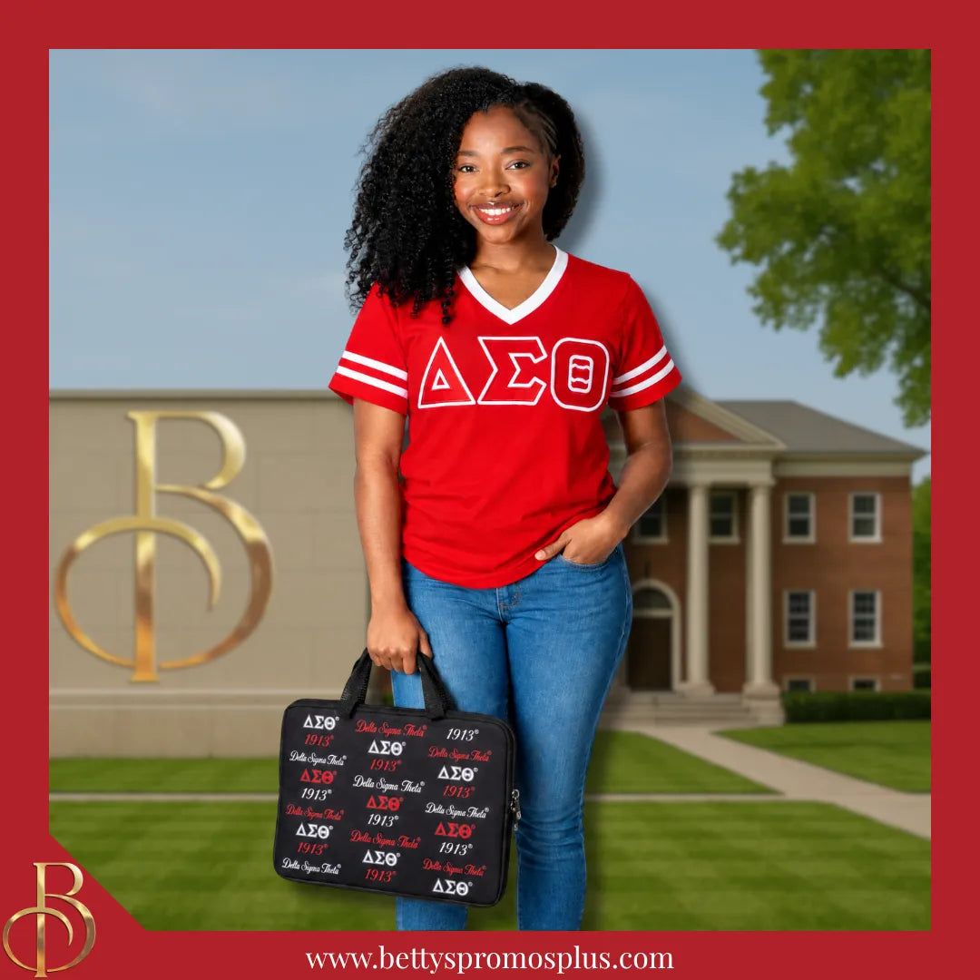 Delta Sigma Theta ΔΣΘ Neoprene Laptop Sleeve-Delta Sigma Theta Paraphernalia-Delta Sigma Theta Bags/Purses-Betty's Promos Plus