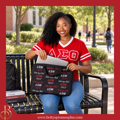 Delta Sigma Theta ΔΣΘ Neoprene Laptop Sleeve-Delta Sigma Theta Paraphernalia-Delta Sigma Theta Bags/Purses-Betty's Promos Plus