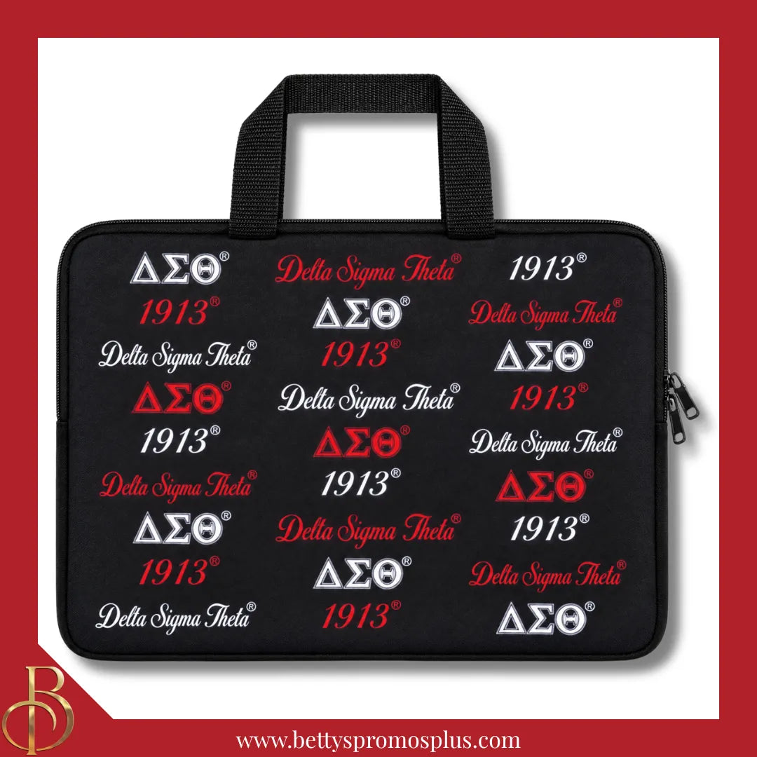 Delta Sigma Theta ΔΣΘ Neoprene Laptop Sleeve-Delta Sigma Theta Paraphernalia-Delta Sigma Theta Bags/Purses-Betty's Promos Plus