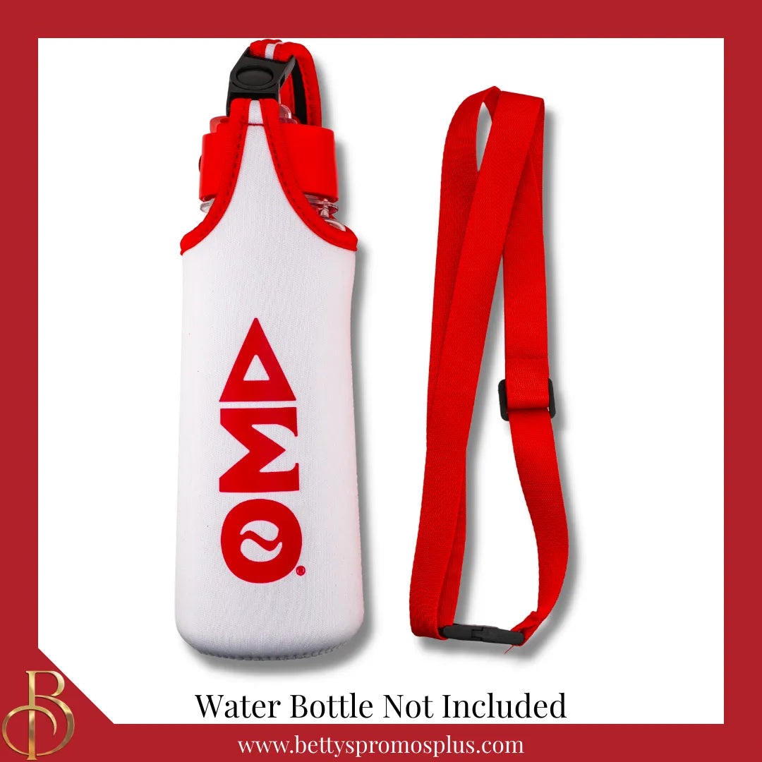 Delta Sigma Theta ΔΣΘ Neoprene Water Bottle Holder-Delta Sigma Theta Paraphernalia-Delta Sigma Theta Water Bottle Holder-Betty's Promos Plus
