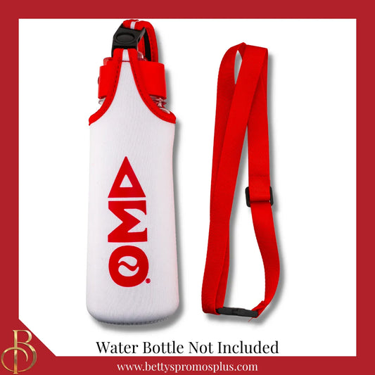 Delta Sigma Theta ΔΣΘ Neoprene Water Bottle Holder-Red-Delta Sigma Theta Paraphernalia-Delta Sigma Theta Water Bottle Holder-Betty's Promos Plus