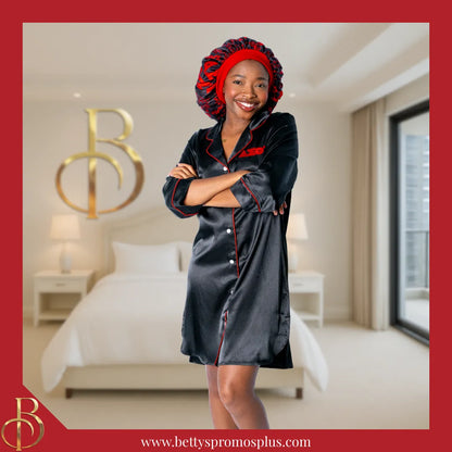 Delta Sigma Theta ΔΣΘ Nightshirt Pajama Night Shirt Gown-Delta Sigma Theta Paraphernalia-Delta Sigma Theta Pajamas-Betty's Promos Plus