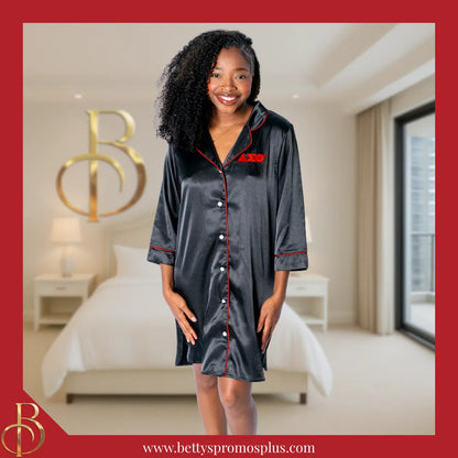 Delta Sigma Theta ΔΣΘ Nightshirt Pajama Night Shirt Gown-Delta Sigma Theta Paraphernalia-Delta Sigma Theta Pajamas-Betty's Promos Plus