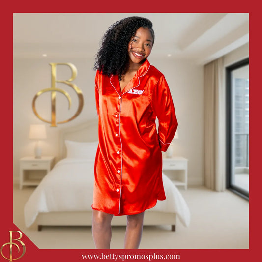 Delta Sigma Theta ΔΣΘ Nightshirt Pajama Night Shirt Gown-Delta Sigma Theta Paraphernalia-Delta Sigma Theta Pajamas-Betty's Promos Plus