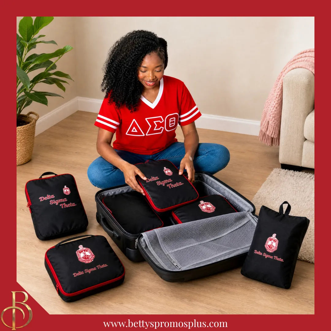 Delta Sigma Theta ΔΣΘ Packing Cube Set-Delta Sigma Theta Paraphernalia-Delta Sigma Theta Bags/Purses-Betty's Promos Plus