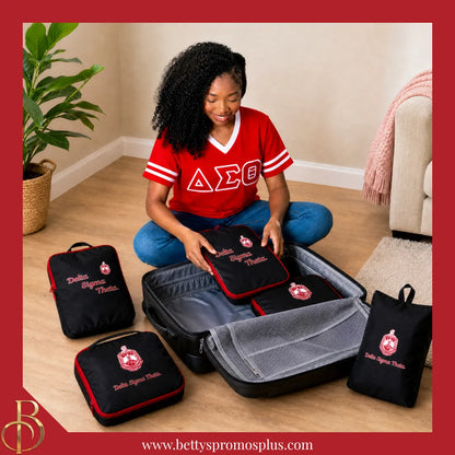 Delta Sigma Theta ΔΣΘ Packing Cube Set-Delta Sigma Theta Paraphernalia-Delta Sigma Theta Bags/Purses-Betty's Promos Plus