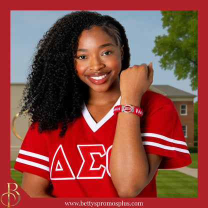 Delta Sigma Theta ΔΣΘ Paracord Survival Bracelet-Delta Sigma Theta Paraphernalia-Delta Sigma Theta Bracelet-Betty's Promos Plus