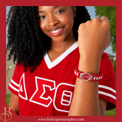 Delta Sigma Theta ΔΣΘ Paracord Survival Bracelet-Delta Sigma Theta Paraphernalia-Delta Sigma Theta Bracelet-Betty's Promos Plus