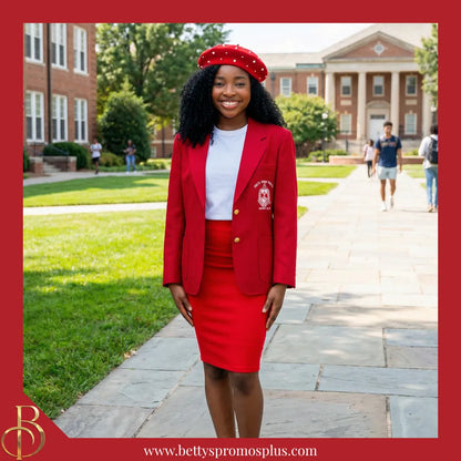 Delta Sigma Theta ΔΣΘ Pearl Beret Wool Tam-Delta Sigma Theta Paraphernalia-Delta Sigma Theta Hats-Betty's Promos Plus