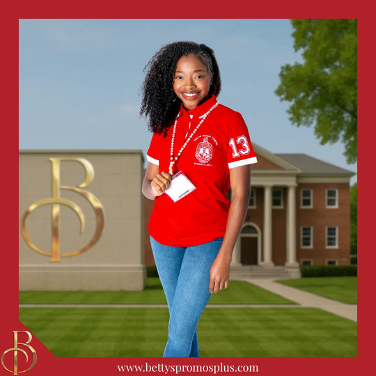 Delta Sigma Theta ΔΣΘ Pearl Lanyard with Rhinestone Spacers-Delta Sigma Theta Paraphernalia-Delta Sigma Theta Lanyards-Betty's Promos Plus