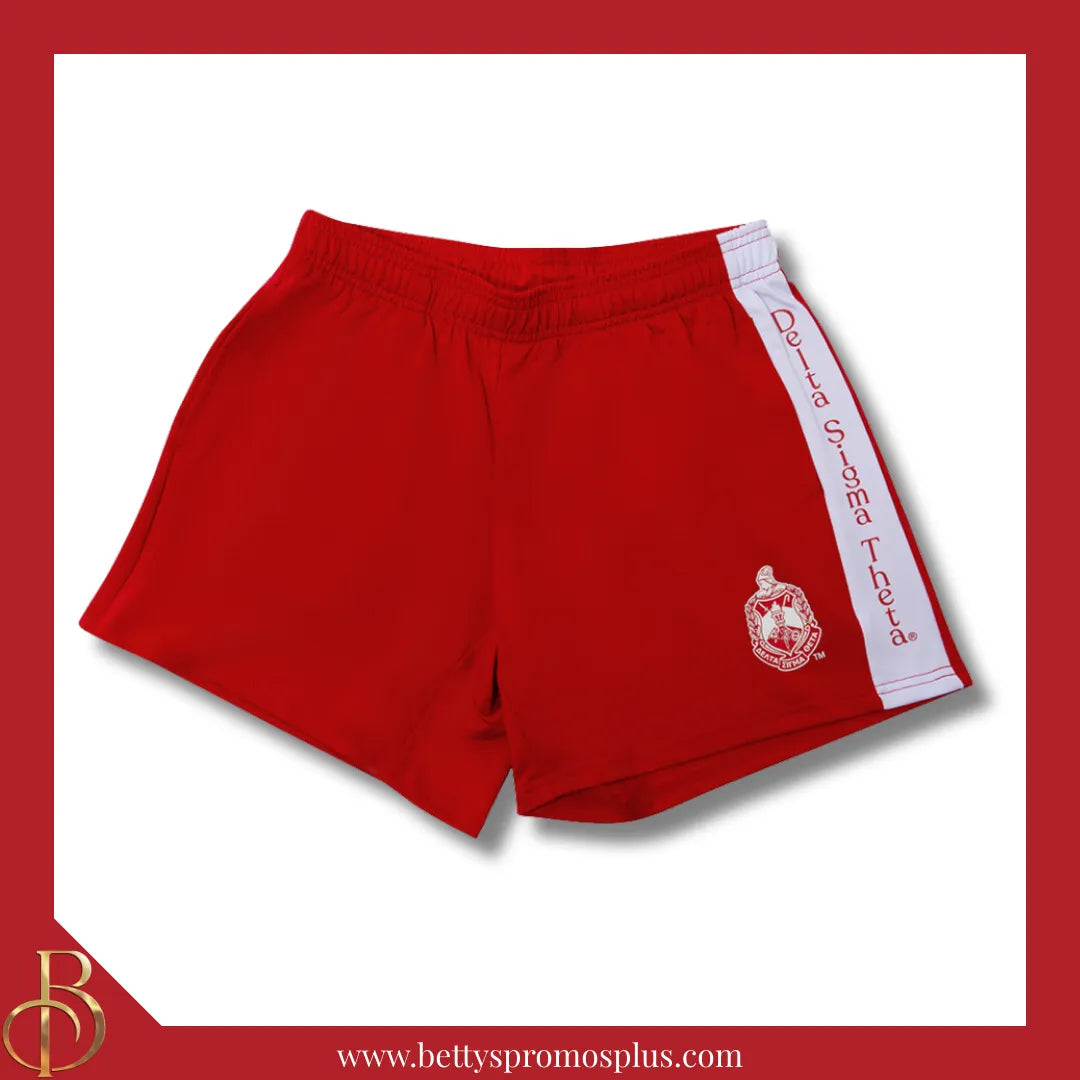 Delta Sigma Theta ΔΣΘ Performance Shorts-Red-Small-Delta Sigma Theta Paraphernalia-Delta Sigma Theta Shorts-Betty's Promos Plus