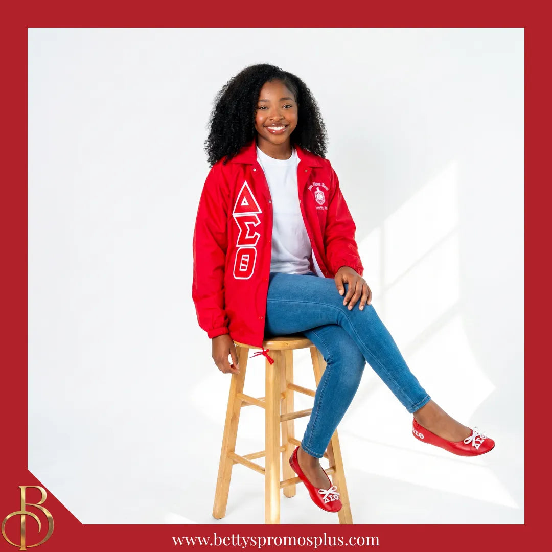 Delta Sigma Theta ΔΣΘ Printed Foldable Ballet Flats with Carrying Case-Delta Sigma Theta Paraphernalia-Delta Sigma Theta Ballet Flats-Betty's Promos Plus