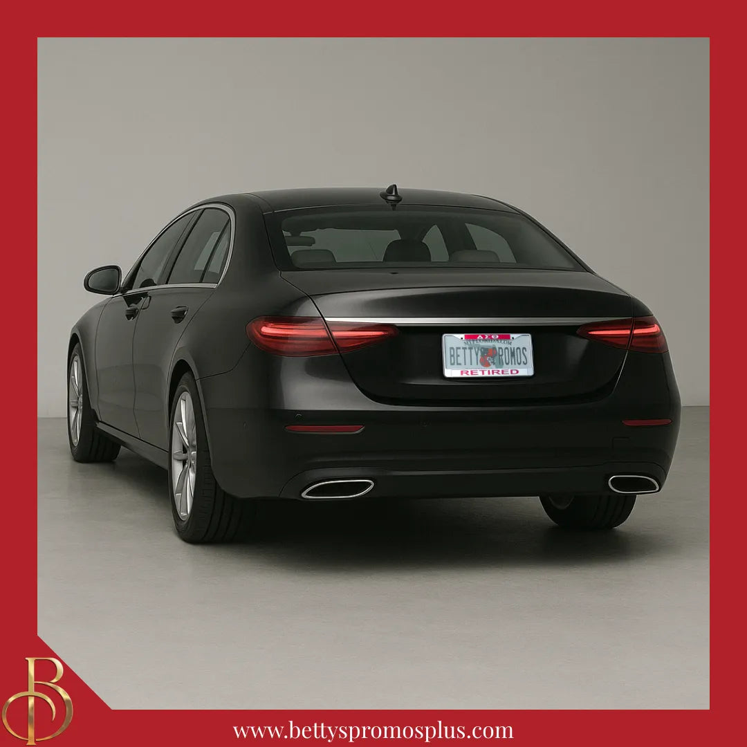 Delta Sigma Theta ΔΣΘ Retired Chrome Laser Engraved Mirrored Acrylic Auto Tag License Plate Frame-Delta Sigma Theta Paraphernalia-Delta Sigma Theta Auto Tag Frame-Betty's Promos Plus