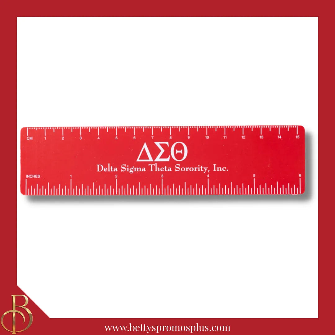 Delta Sigma Theta ΔΣΘ Ruler-Red-Delta Sigma Theta Paraphernalia-Delta Sigma Theta Ruler-Betty's Promos Plus