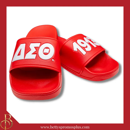 Delta Sigma Theta ΔΣΘ Sandals, Delta Slides Flip Flops-Delta Sigma Theta Paraphernalia-Delta Sigma Theta Sandals-Betty's Promos Plus
