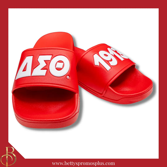 Delta Sigma Theta ΔΣΘ Sandals, Delta Slides Flip Flops-Delta Sigma Theta Paraphernalia-Delta Sigma Theta Sandals-Betty's Promos Plus